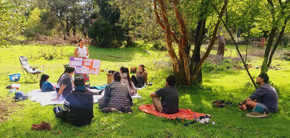 Grupo celebrando una jornada en Andes Extremo